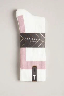 Ted Baker Teesok White T Placement Socks -TED BAKER Sales Store unnamed file 5071