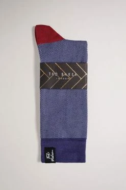Ted Baker Blue Semi Plain Socks -TED BAKER Sales Store unnamed file 5079