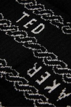 Ted Baker Black Branded Chain Socks -TED BAKER Sales Store unnamed file 5094