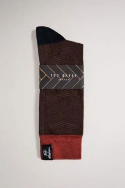Ted Baker Orange Semi Plain Socks -TED BAKER Sales Store unnamed file 5111