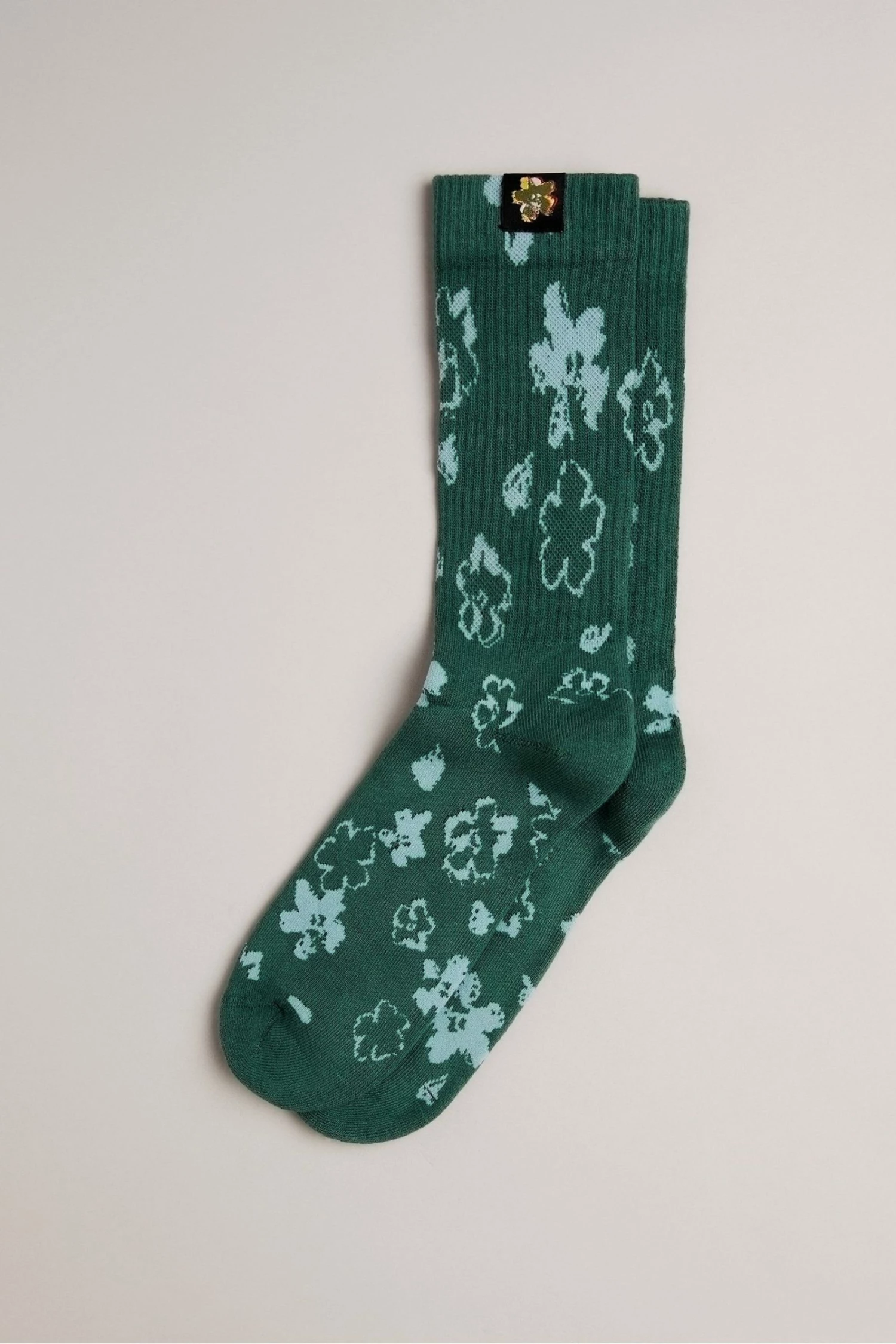 Ted Baker Magsock Green Magnolia Pattern Socks 4 Ted Baker Magsock Green Magnolia Pattern Socks - Image 2