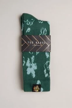 Ted Baker Magsock Green Magnolia Pattern Socks 7 Ted Baker Magsock Green Magnolia Pattern Socks -TED BAKER Sales Store unnamed file 5122