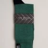 Ted Baker Tedtext Green Semi Plain Socks -TED BAKER Sales Store unnamed file 5127