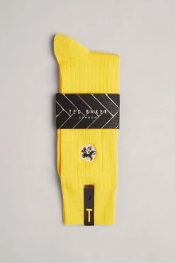 Ted Baker Boelow Yellow Flower Embroidery Socks -TED BAKER Sales Store unnamed file 5138