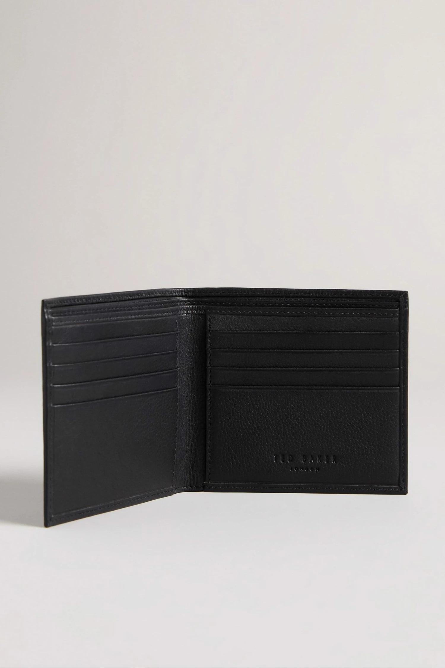 Ted Baker Shaun Black Bifold Wallet With Rubberised Branding 5 Ted Baker Shaun Black Bifold Wallet With Rubberised Branding - Image 3