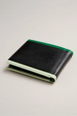 Ted Baker Entire Black Exotic Mix Leather Bifold Wallet -TED BAKER Sales Store unnamed file 5182