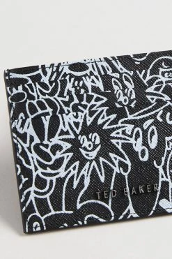 Ted Baker Stanis Black Scribble Leather Cardholder -TED BAKER Sales Store unnamed file 5191