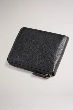 Ted Baker Stephen Black Zip Around Leather Bifold Wallet With Coin -TED BAKER Sales Store unnamed file 5233