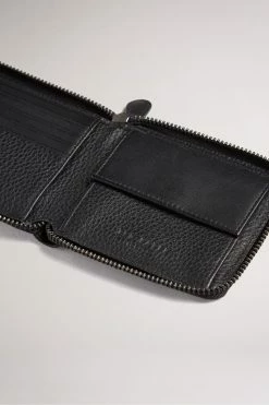 Ted Baker Stephen Black Zip Around Leather Bifold Wallet With Coin -TED BAKER Sales Store unnamed file 5234
