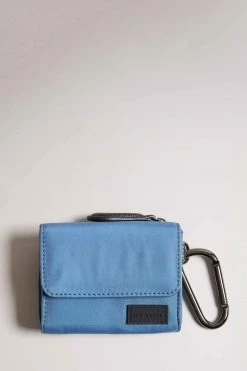 Ted Baker Blue Dans Nylon Clip-On Wallet