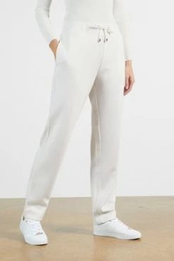Ted Baker Vveria White Relaxed Side Trim Joggers -TED BAKER Sales Store unnamed file 5299
