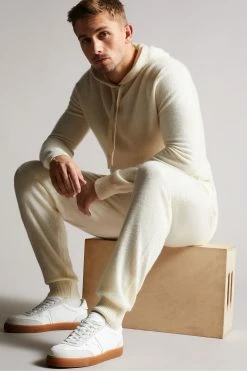 Ted Baker Ecru Cream Axfrd Cashmere Knitted Joggers -TED BAKER Sales Store unnamed file 5350