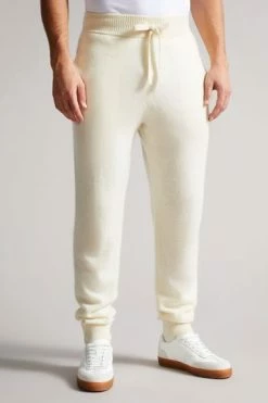 Ted Baker Ecru Cream Axfrd Cashmere Knitted Joggers -TED BAKER Sales Store unnamed file 5352