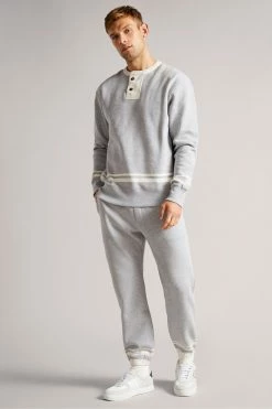Ted Baker Grey-Marl Wigton Jersey Joggers -TED BAKER Sales Store unnamed file 5361