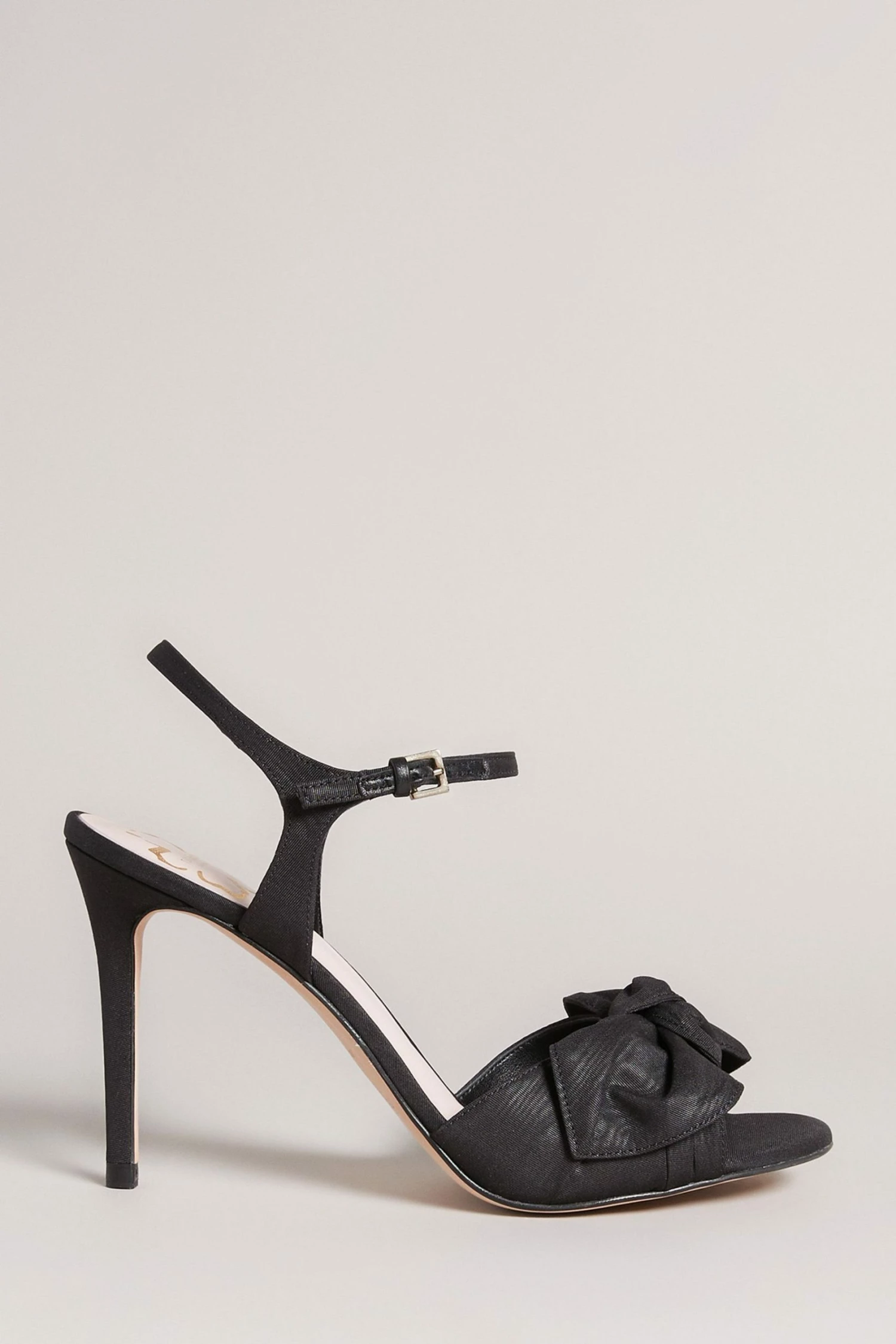 Ted Baker Heevia Black Moire Satin Bow 90Mm Heeled Sandals 3 Ted Baker Heevia Black Moire Satin Bow 90Mm Heeled Sandals