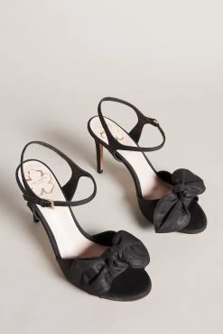 Ted Baker Heevia Black Moire Satin Bow 90Mm Heeled Sandals 8 Ted Baker Heevia Black Moire Satin Bow 90Mm Heeled Sandals -TED BAKER Sales Store unnamed file 5385