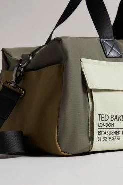 Ted Baker Fedwick Khaki Colour Block Holdall -TED BAKER Sales Store unnamed file 539