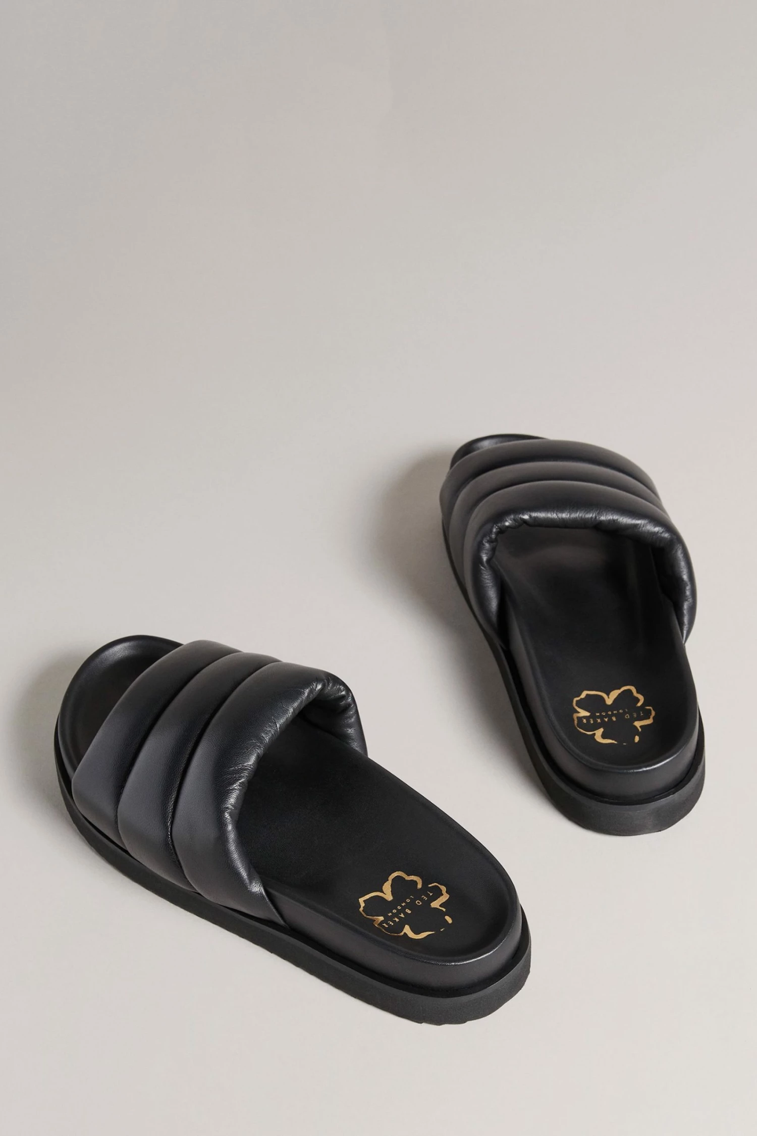 Ted Baker Amirra Black Padded Flat Mule Slider 4 Ted Baker Amirra Black Padded Flat Mule Slider - Image 2
