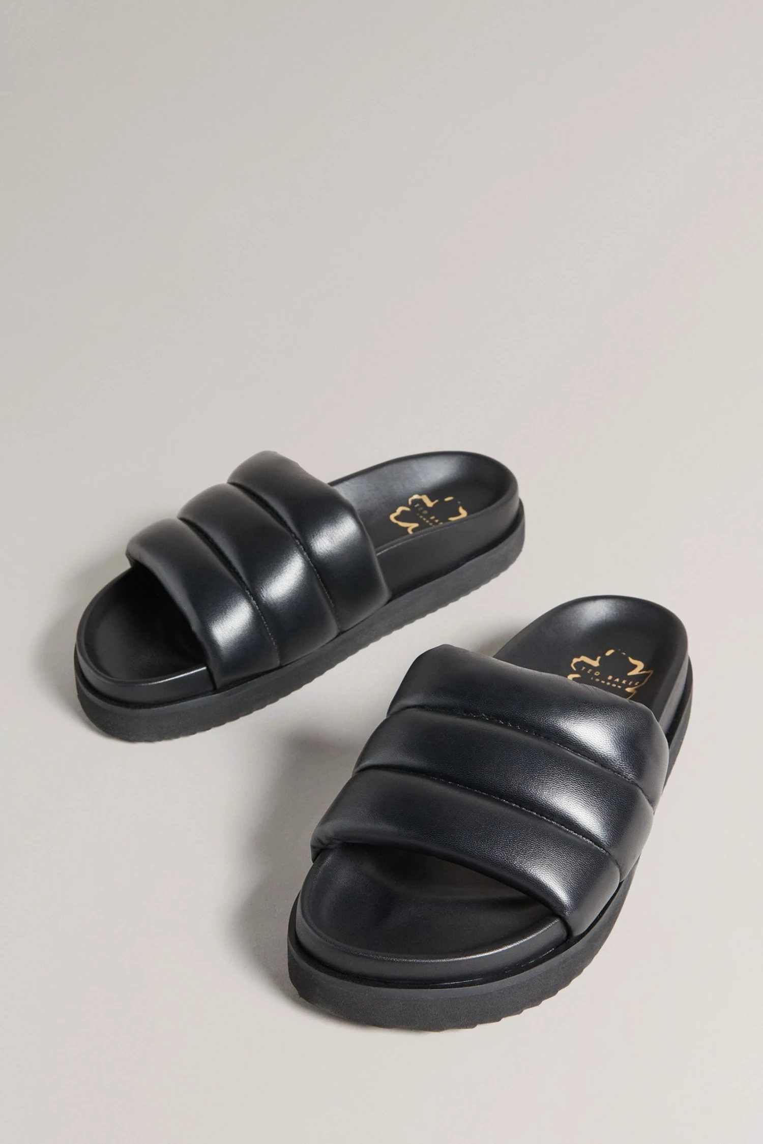 Ted Baker Amirra Black Padded Flat Mule Slider 5 Ted Baker Amirra Black Padded Flat Mule Slider - Image 3