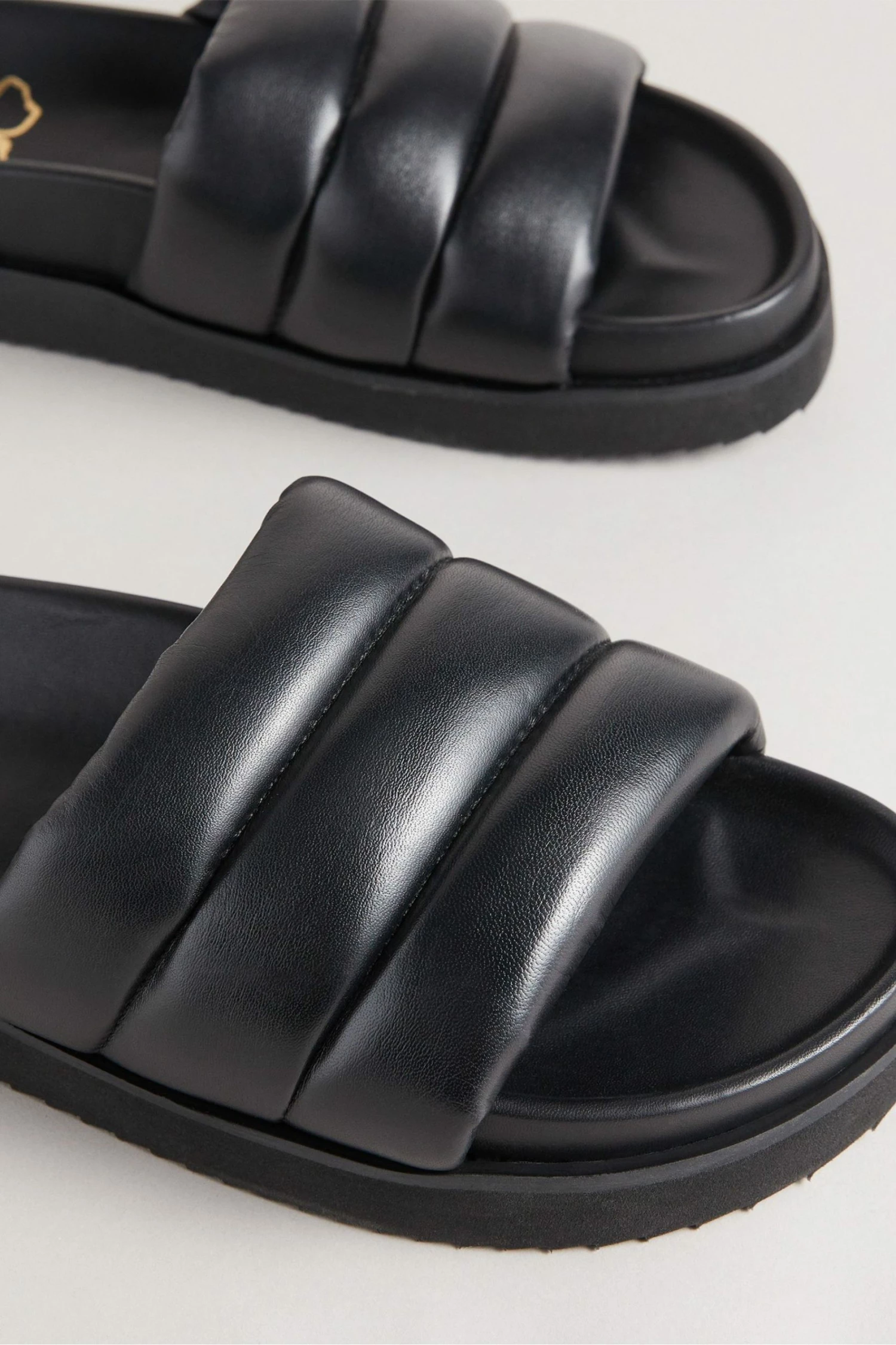 Ted Baker Amirra Black Padded Flat Mule Slider 6 Ted Baker Amirra Black Padded Flat Mule Slider - Image 4