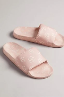 Ted Baker Pink Magnolia Flower Sliders -TED BAKER Sales Store unnamed file 5395
