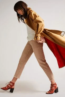 Ted Baker Lyllo Dk-Tan Brown Block Heel Ghillie Sandals -TED BAKER Sales Store unnamed file 5402