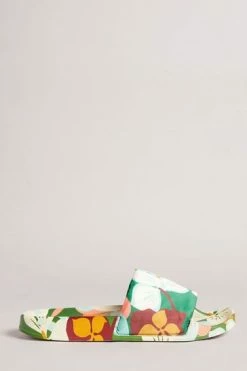 Ted Baker Paulah Emerald Sunburnt Floral Sliders -TED BAKER Sales Store unnamed file 5414