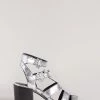 Ted Baker Silver Taylay Strappy Block Heeled Crinkled Leather Sandals -TED BAKER Sales Store unnamed file 5415