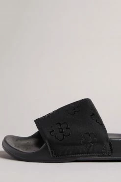 Ted Baker Black Magnolia Flower Sliders -TED BAKER Sales Store unnamed file 5423