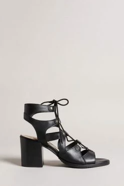 Ted Baker Lylla Black Block Heel Ghillie Sandal -TED BAKER Sales Store unnamed file 5429