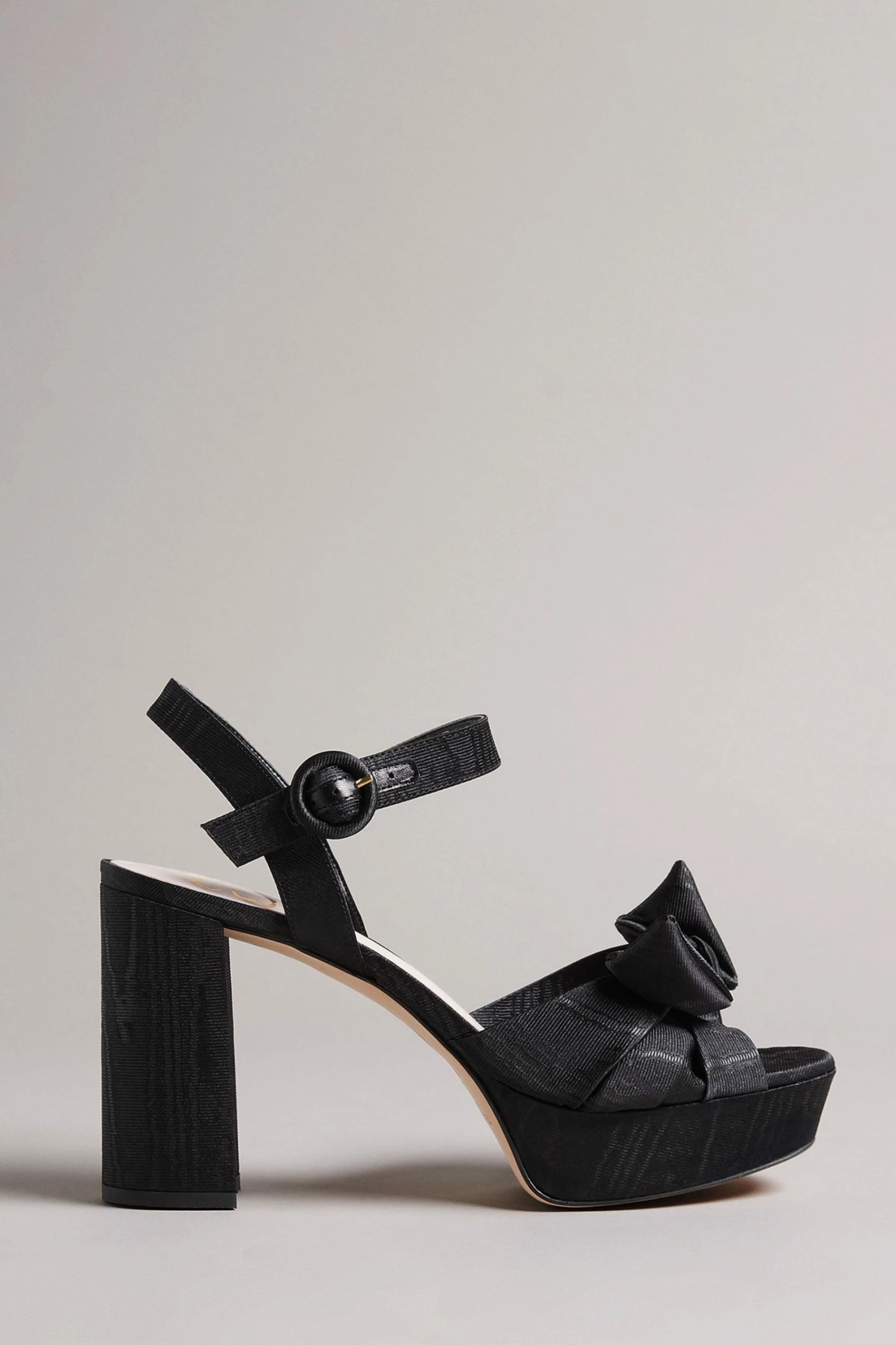 Ted Baker Black Heeled Bow Sandals 3 Ted Baker Black Heeled Bow Sandals