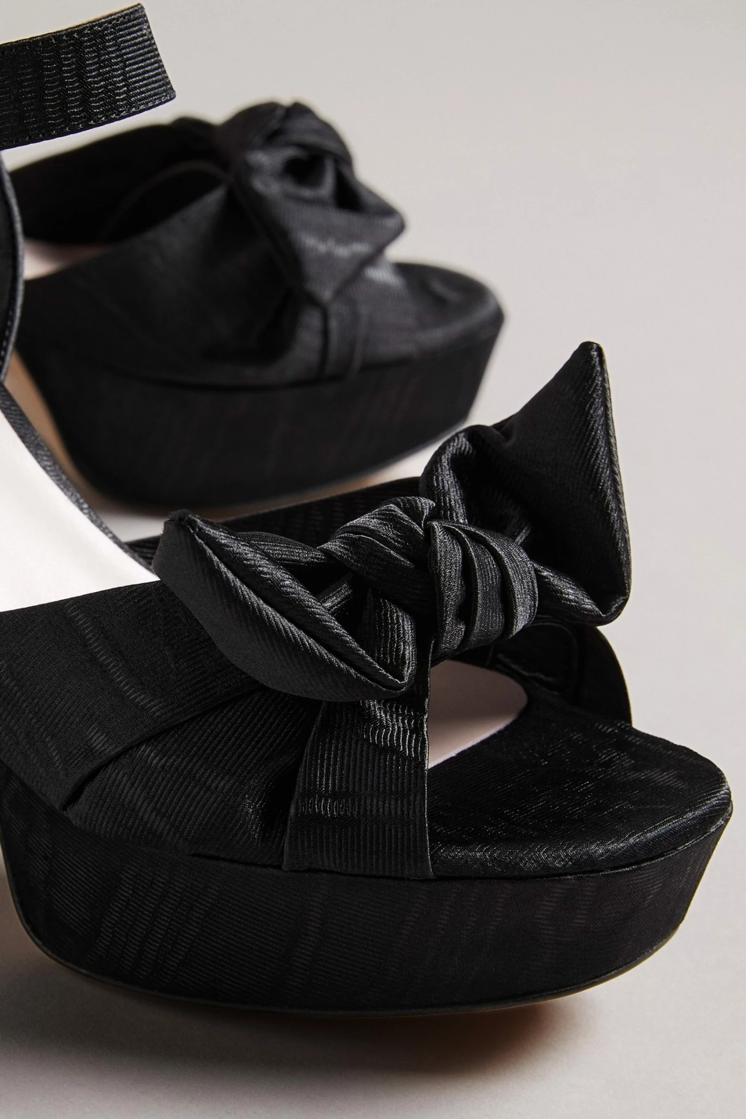 Ted Baker Black Heeled Bow Sandals 6 Ted Baker Black Heeled Bow Sandals - Image 4