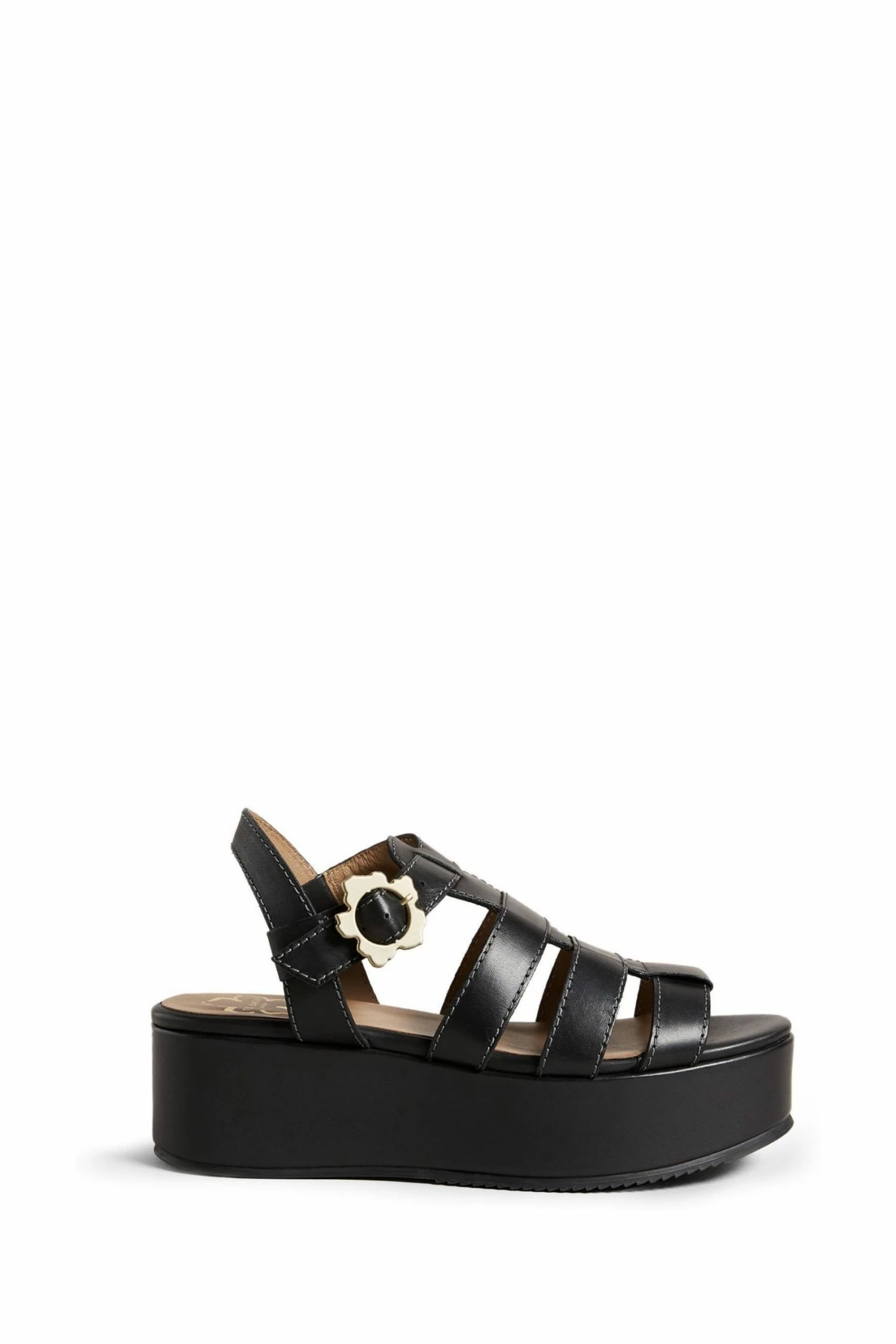 Ted Baker Ffayeta Black Leather Fisherman Platform Sandals 2 Ted Baker Ffayeta Black Leather Fisherman Platform Sandals