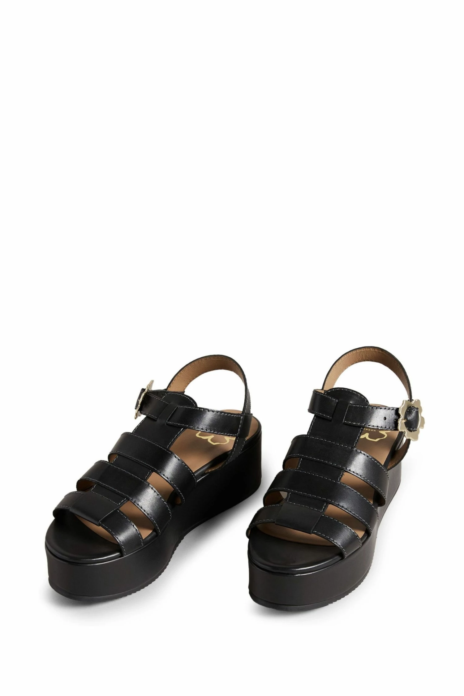 Ted Baker Ffayeta Black Leather Fisherman Platform Sandals 3 Ted Baker Ffayeta Black Leather Fisherman Platform Sandals - Image 2