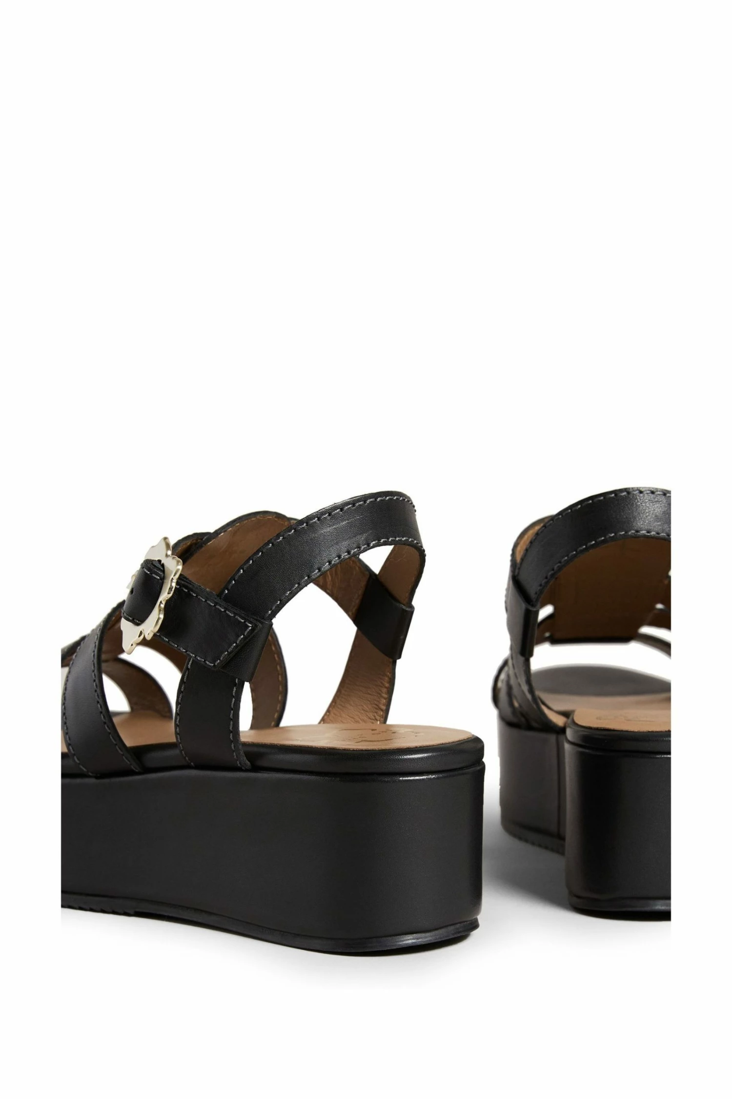 Ted Baker Ffayeta Black Leather Fisherman Platform Sandals 4 Ted Baker Ffayeta Black Leather Fisherman Platform Sandals - Image 3