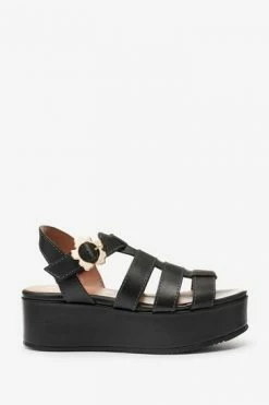 Ted Baker Ffayeta Black Leather Fisherman Platform Sandals 10 Ted Baker Ffayeta Black Leather Fisherman Platform Sandals -TED BAKER Sales Store unnamed file 5451