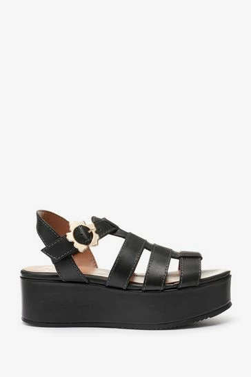 Ted Baker Ffayeta Black Leather Fisherman Platform Sandals 6 Ted Baker Ffayeta Black Leather Fisherman Platform Sandals - Image 5