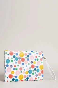 Ted Baker Macka White Flirty Texture Monster Spot Saffiano Pouch -TED BAKER Sales Store unnamed file 5458