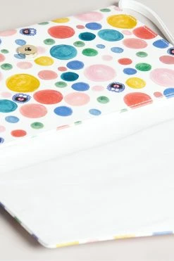 Ted Baker Macka White Flirty Texture Monster Spot Saffiano Pouch -TED BAKER Sales Store unnamed file 5459