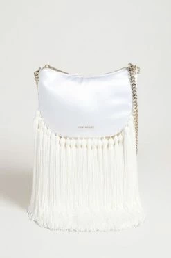 Ted Baker Tesser Cream Satin Tassel Evening Bag -TED BAKER Sales Store unnamed file 546