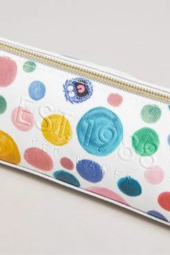 Ted Baker Maddy White Flirty Texture Monster Spot Brush Case -TED BAKER Sales Store unnamed file 5487