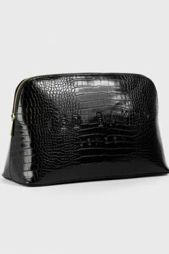 Ted Baker Crocana Black Croc Detail Debossed Washbag -TED BAKER Sales Store unnamed file 5493