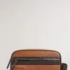 Ted Baker Mens Natural Paty Dk-Ted Branded Leather Washbag -TED BAKER Sales Store unnamed file 5525