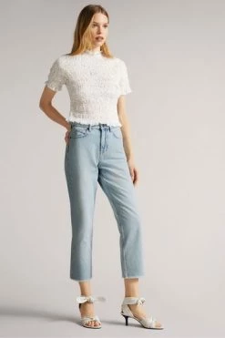 Ted Baker Blue Nellin Light Wash Rigid Straight Denim Jeans 12 Ted Baker Blue Nellin Light Wash Rigid Straight Denim Jeans -TED BAKER Sales Store unnamed file 5545