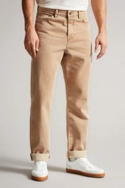 Ted Baker Clerk Taupe Brown Straight Leg Denim Jeans -TED BAKER Sales Store unnamed file 5567