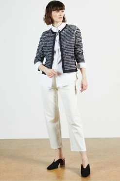 Ted Baker White Platel Plaited Waistband Straight Leg Jeans -TED BAKER Sales Store unnamed file 5587