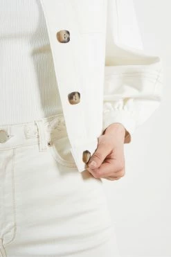 Ted Baker White Platel Plaited Waistband Straight Leg Jeans -TED BAKER Sales Store unnamed file 5589