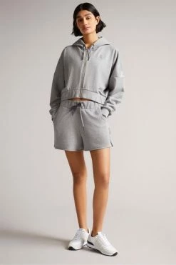 Ted Baker Mid-Grey Tika Jersey Shorts -TED BAKER Sales Store unnamed file 5658