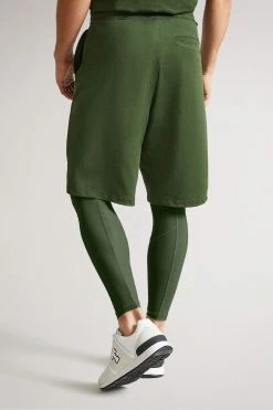 Ted Baker Fhilips Khaki Green Active Quick Dry Shorts -TED BAKER Sales Store unnamed file 5666