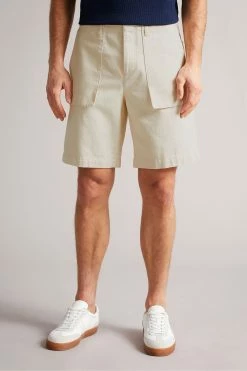 Ted Baker Pellon Ecru Denim Utility Shorts
